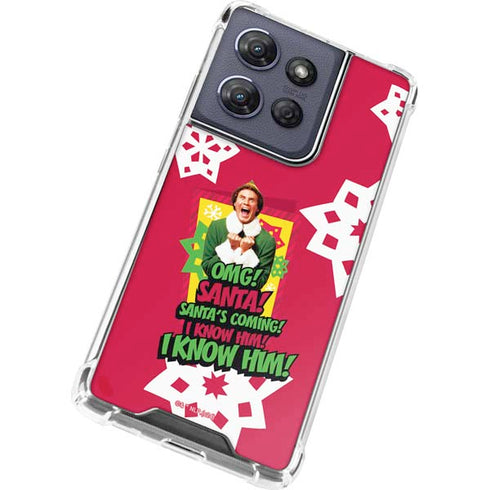 Elf OMG Santas Coming Moto G 5G (2025) Clear Case