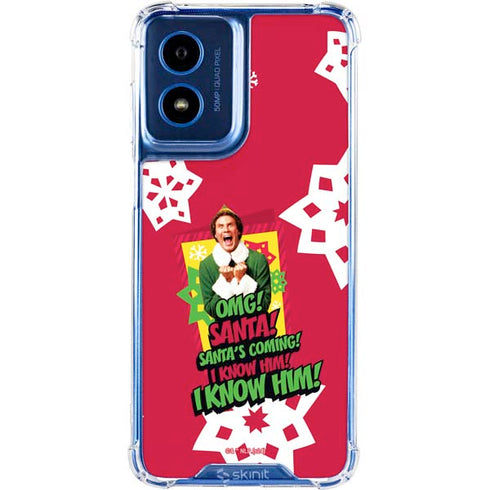 Elf OMG Santas Coming Moto G 5G (2024) Clear Case