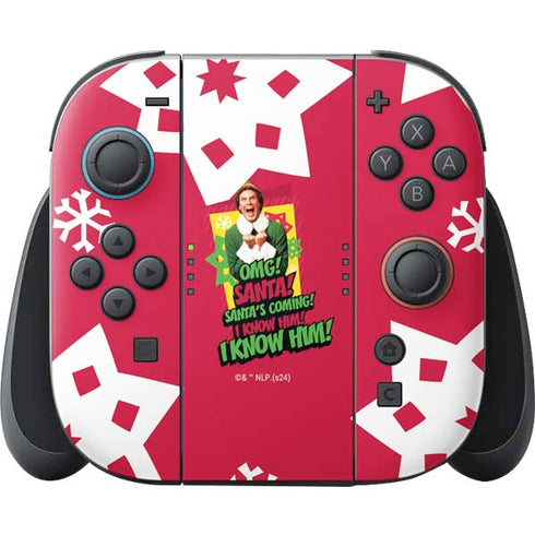 Elf OMG Santas Coming Nintendo Switch 2 (2025) Joy-Con Controller Skin