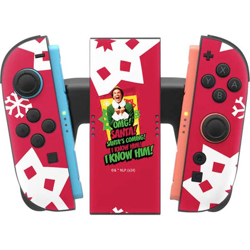 Elf OMG Santas Coming Nintendo Switch 2 (2025) Joy-Con Controller Skin