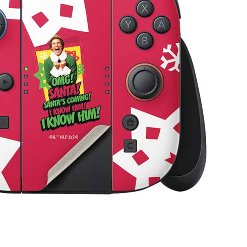 Elf OMG Santas Coming Nintendo Switch 2 (2025) Joy-Con Controller Skin