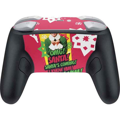 Elf OMG Santas Coming Nintendo Switch 2 (2025) Pro Controller Skin