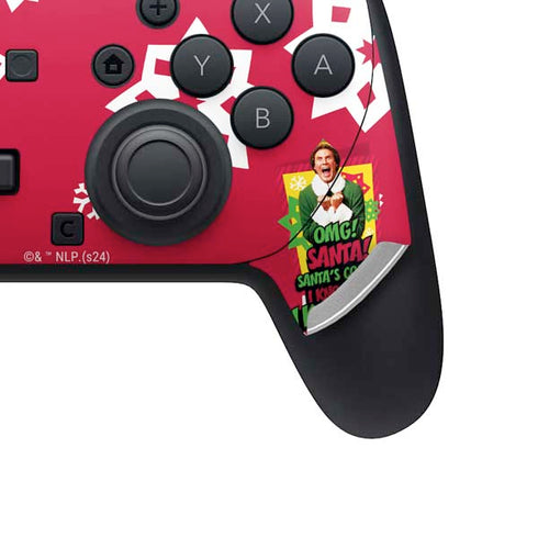 Elf OMG Santas Coming Nintendo Switch 2 (2025) Pro Controller Skin