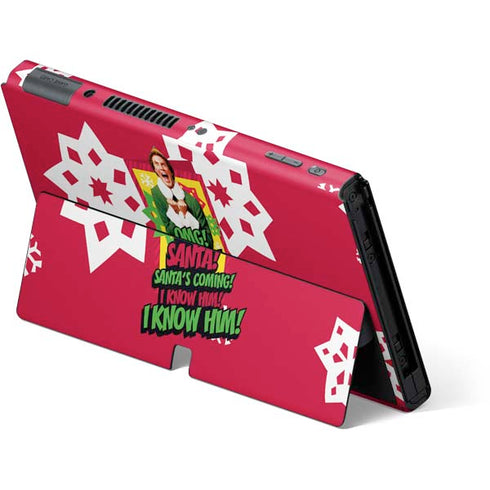 Elf OMG Santas Coming Nintendo Switch OLED (2021) Skin