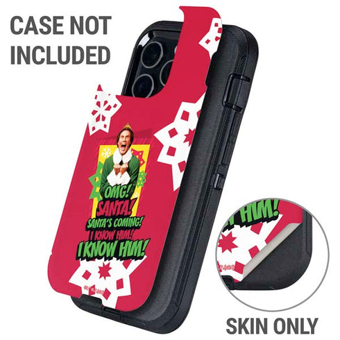 Elf OMG Santas Coming Otterbox Defender iPhone Skin