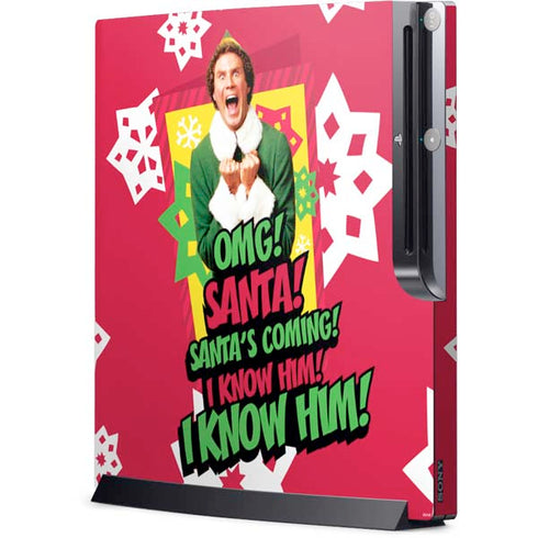 Elf OMG Santas Coming Playstation 3 & PS3 Slim Skin