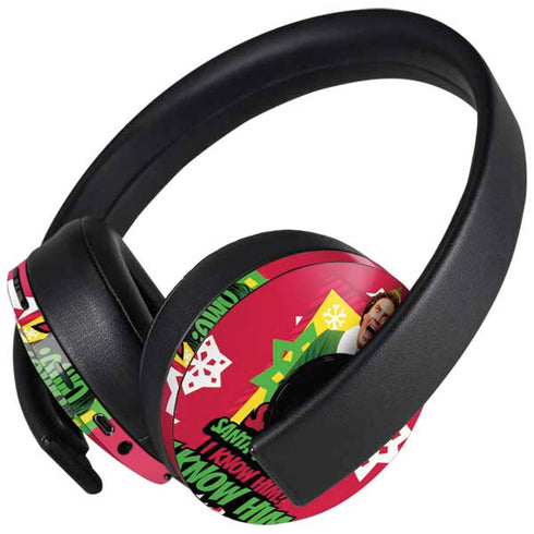 Elf OMG Santas Coming PlayStation 4 Gold Wireless Headset Skin