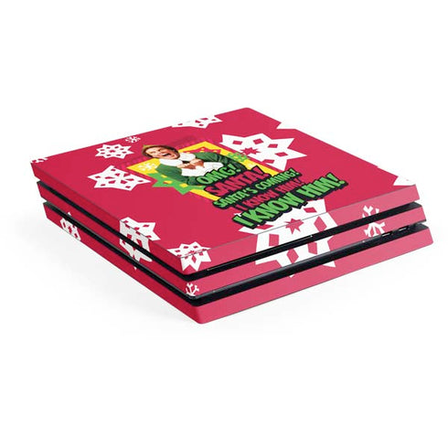 Elf OMG Santas Coming PS4 Pro Console Skin