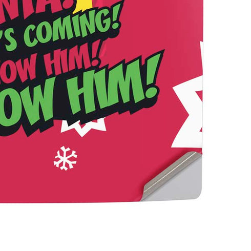 Elf OMG Santas Coming PS5 Console Skin