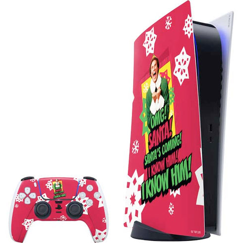 Elf OMG Santas Coming PlayStation PS5 Skins