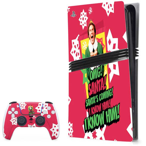 Elf OMG Santas Coming PlayStation PS5 Skins