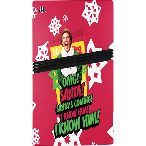 Elf OMG Santas Coming PS5 Pro Console Skin