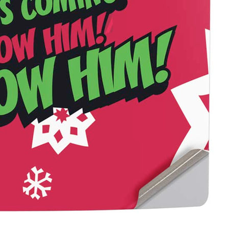 Elf OMG Santas Coming PS5 Slim Digital Edition Console Skin