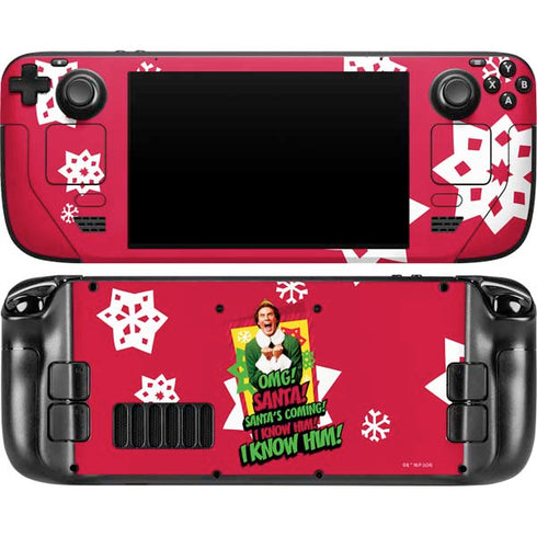 Elf OMG Santas Coming Steam Deck Handheld Gaming Computer OLED Skin