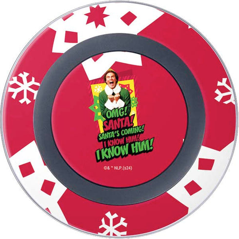Elf OMG Santas Coming Wireless Charger Skin