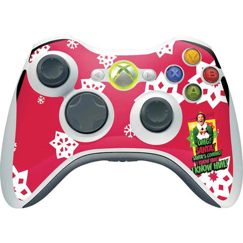 Elf OMG Santas Coming Xbox 360 Wireless Controller Skin