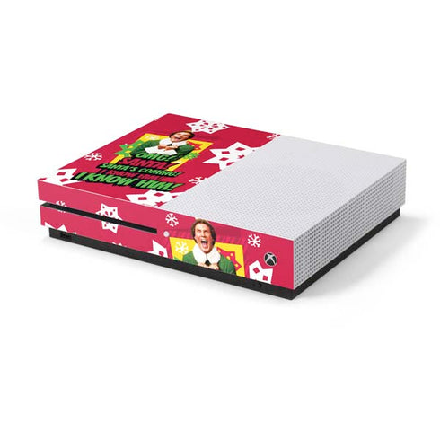 Elf OMG Santas Coming Xbox One S Console Skin