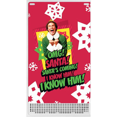 Elf OMG Santas Coming Xbox Series S Console Skin