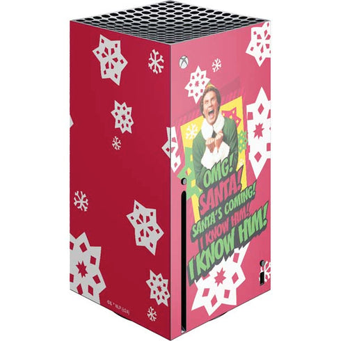 Elf OMG Santas Coming Xbox Series X Console Skin