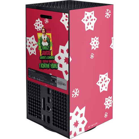 Elf OMG Santas Coming Xbox Series X Console Skin
