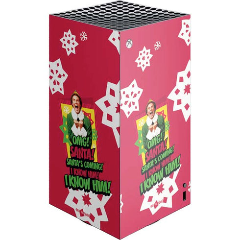 Elf OMG Santas Coming XBox Series X Digital Edition Console Skin