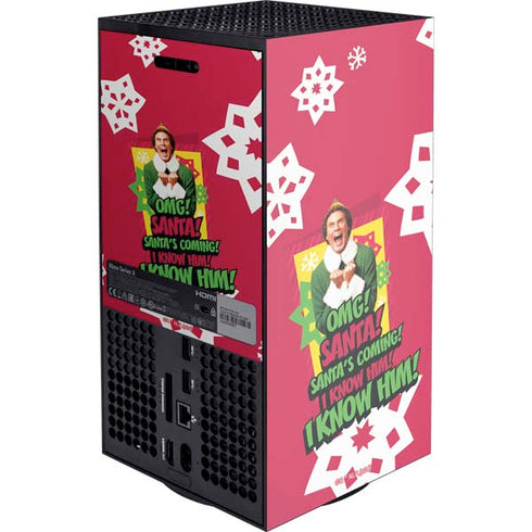 Elf OMG Santas Coming XBox Series X Digital Edition Console Skin
