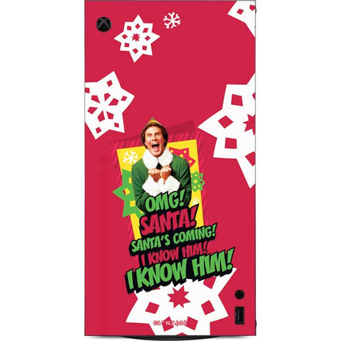 Elf OMG Santas Coming XBox Series X Digital Edition Console Skin