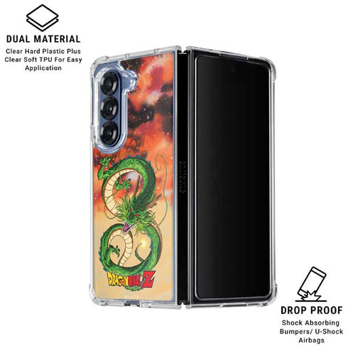 Dragon Ball Z One Wish Shenron Galaxy Z Fold7 Clear Case