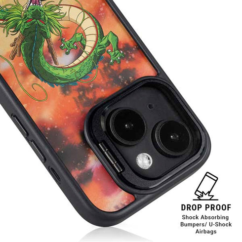 Dragon Ball Z One Wish Shenron iPhone 15 Kickstand Case