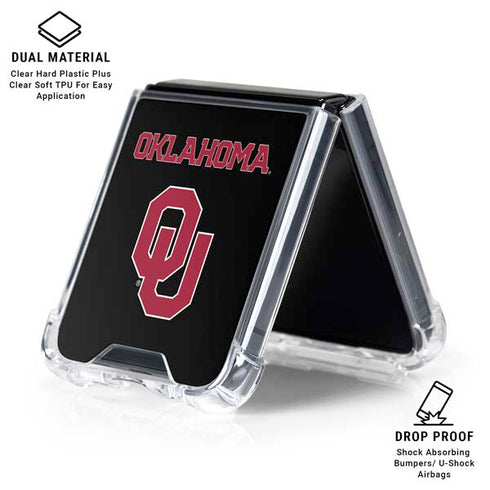University of Oklahoma Only One Sooners Galaxy Z Flip6 Clear Case