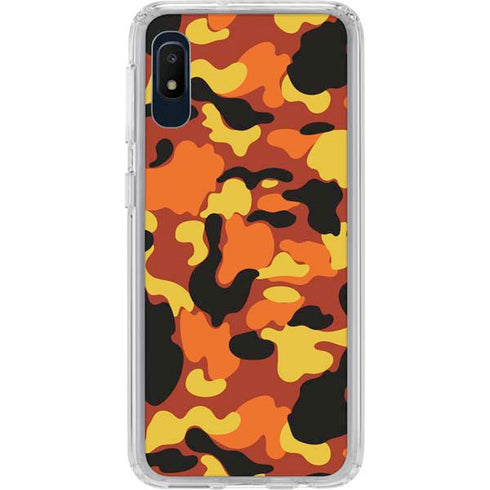 Orange Camo Galaxy Cases