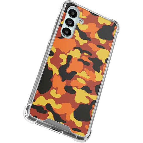 Orange Camo Galaxy A16 5G Clear Case