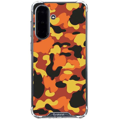 Orange Camo Galaxy A36 5G Clear Case