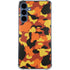 Orange Camo Galaxy A55 5G Clear Case