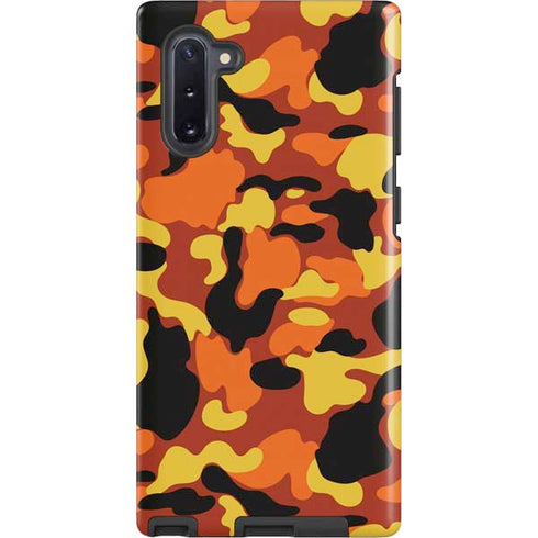 Orange Camo Galaxy Cases