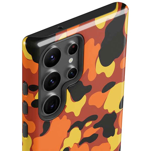 Orange Camo Galaxy S23 Ultra Pro Case