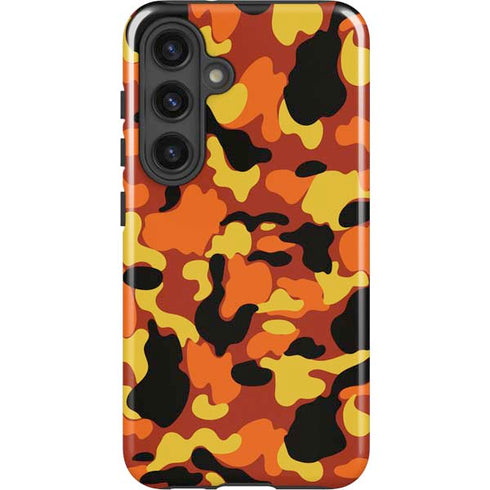 Orange Camo Galaxy S25 Impact Case