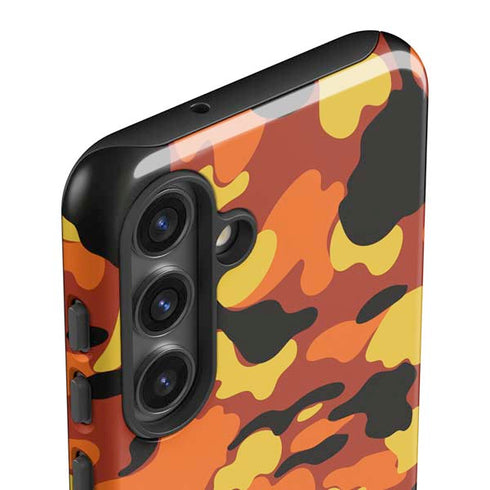 Orange Camo Galaxy S25 Impact Case