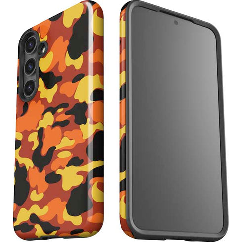 Orange Camo Galaxy S25 Impact Case