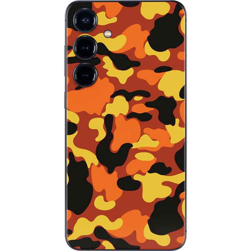 Orange Camo Galaxy S24 Skin