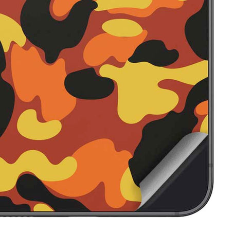 Orange Camo Galaxy S25 Skin