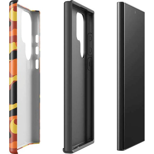 Orange Camo Galaxy S25 Ultra Impact Case