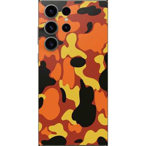 Orange Camo Galaxy S25 Ultra Skin