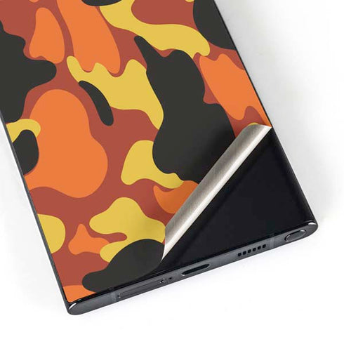 Orange Camo Galaxy S24 Ultra Skin