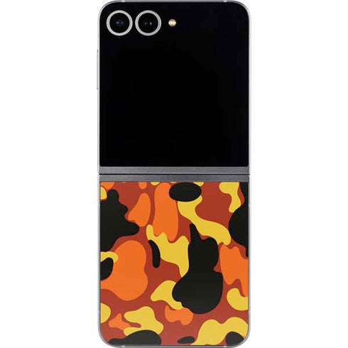 Orange Camo Galaxy Z Flip6 Skin