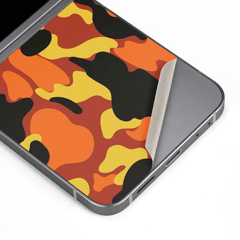Orange Camo Galaxy Z Flip6 Skin
