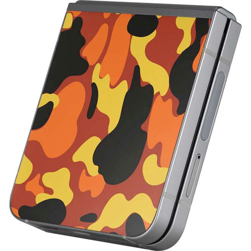 Orange Camo Galaxy Z Flip6 Skin