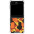 Orange Camo Galaxy Z Flip6 Clear Case