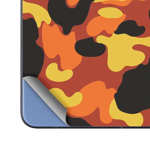 Orange Camo Galaxy Z Fold5 5G Skin