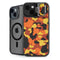 Orange Camo iPhone 14 Plus Kickstand Case